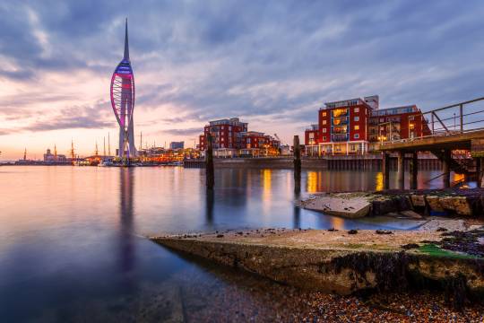 The Spinnaker Tower on the waterfront in Portsmouth