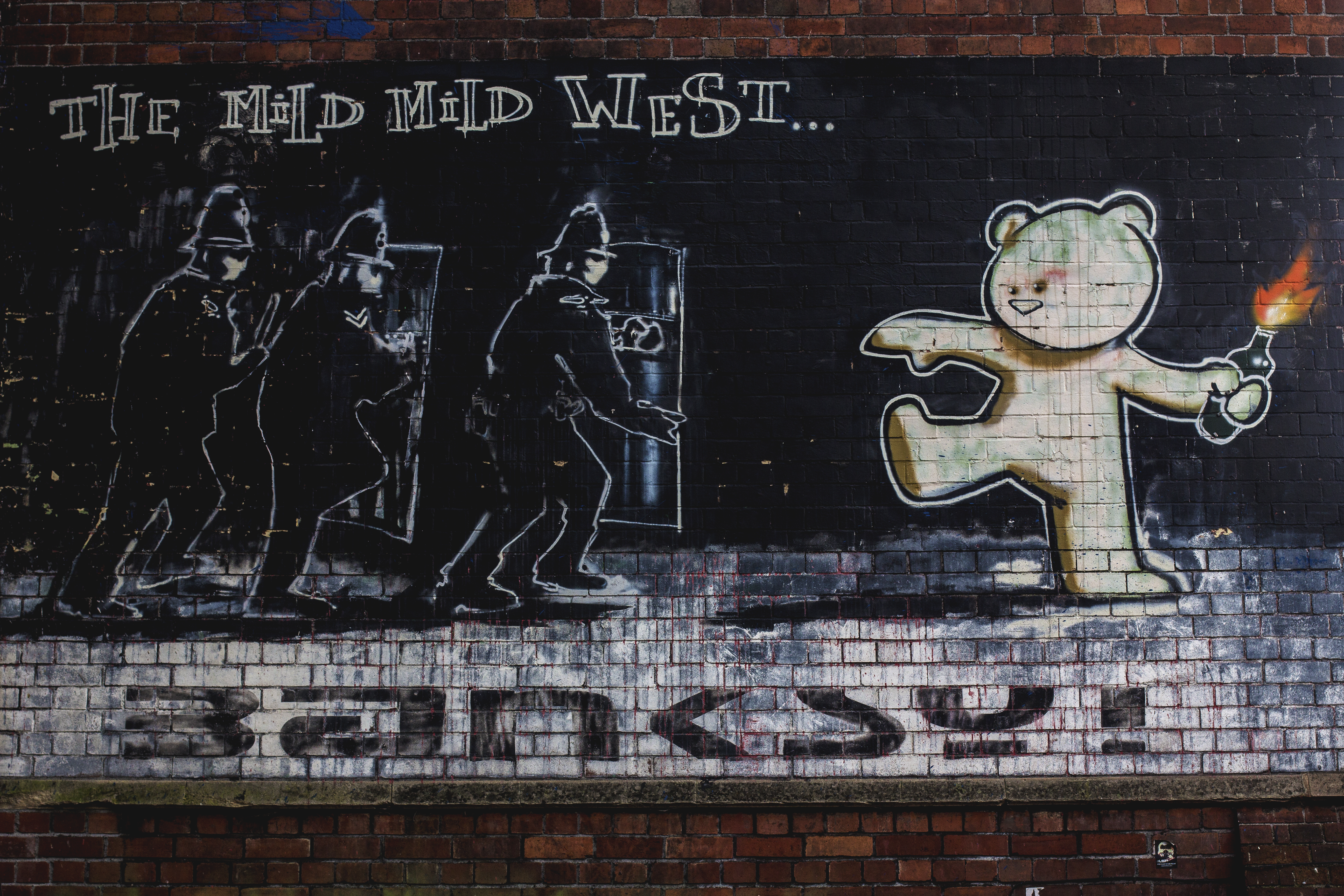 Banksy's Mild Mild West artwork in Bristol