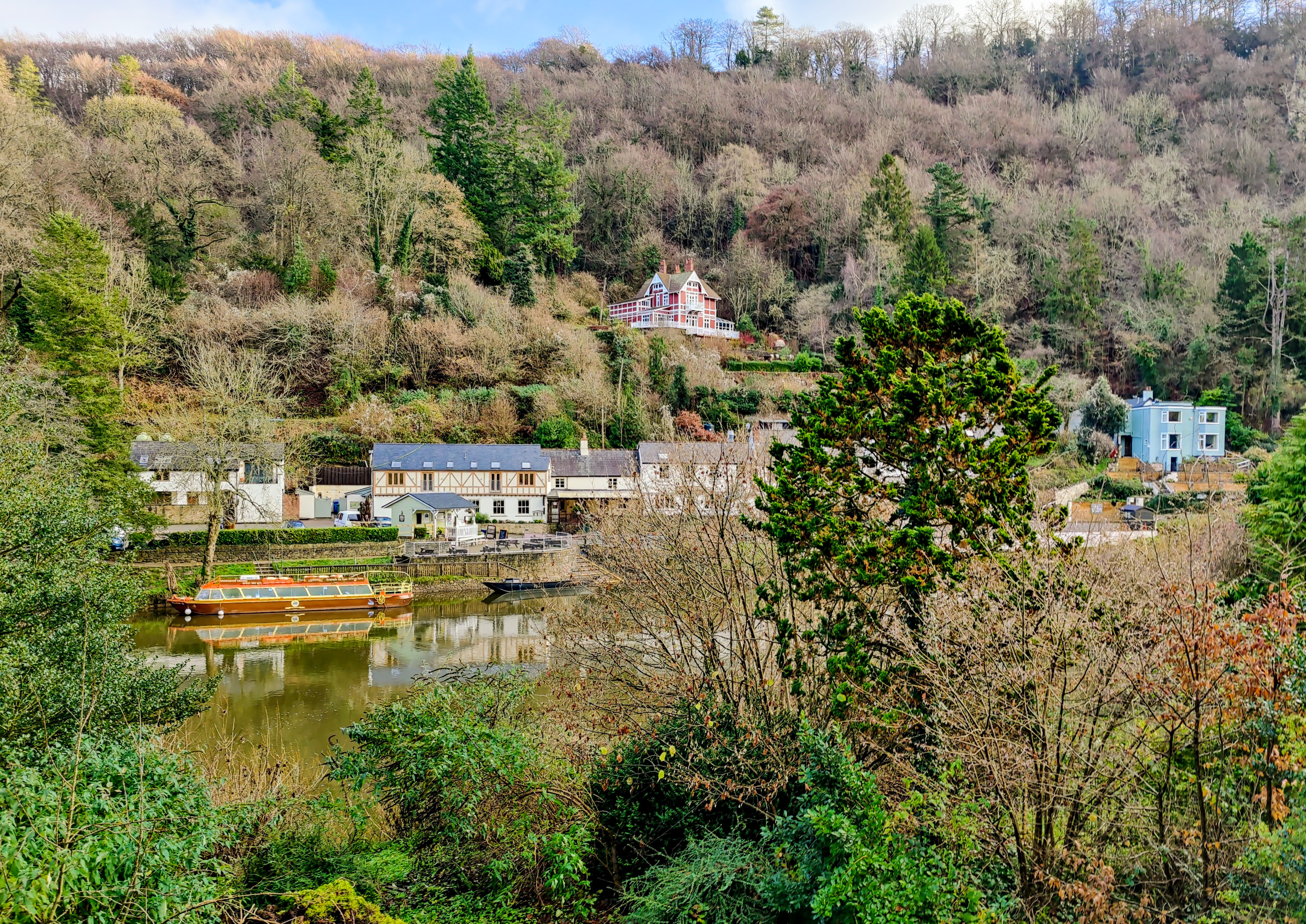 View of Symonds Yat and house that featured in Sex Education