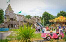 Rides and play area at Wheelgate Park in Nottinghamshire