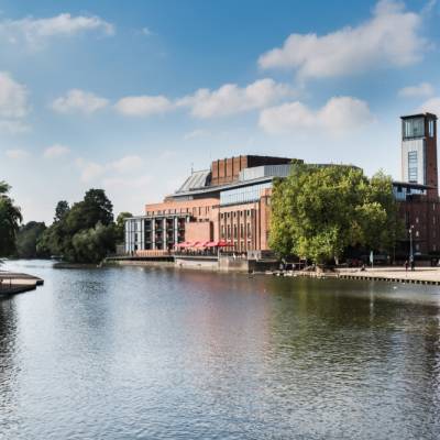 A view of Royal Shakespeare Company building across the River Avon