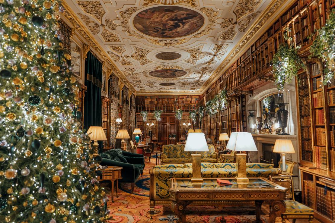 Christmas decorations at Chatsworth House