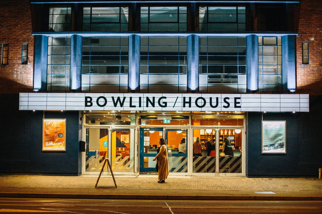 Exterior of the Bowling House in Norwich