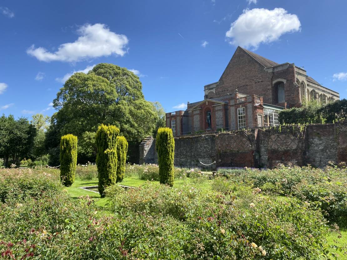 View of Eltham Palace from rose garden