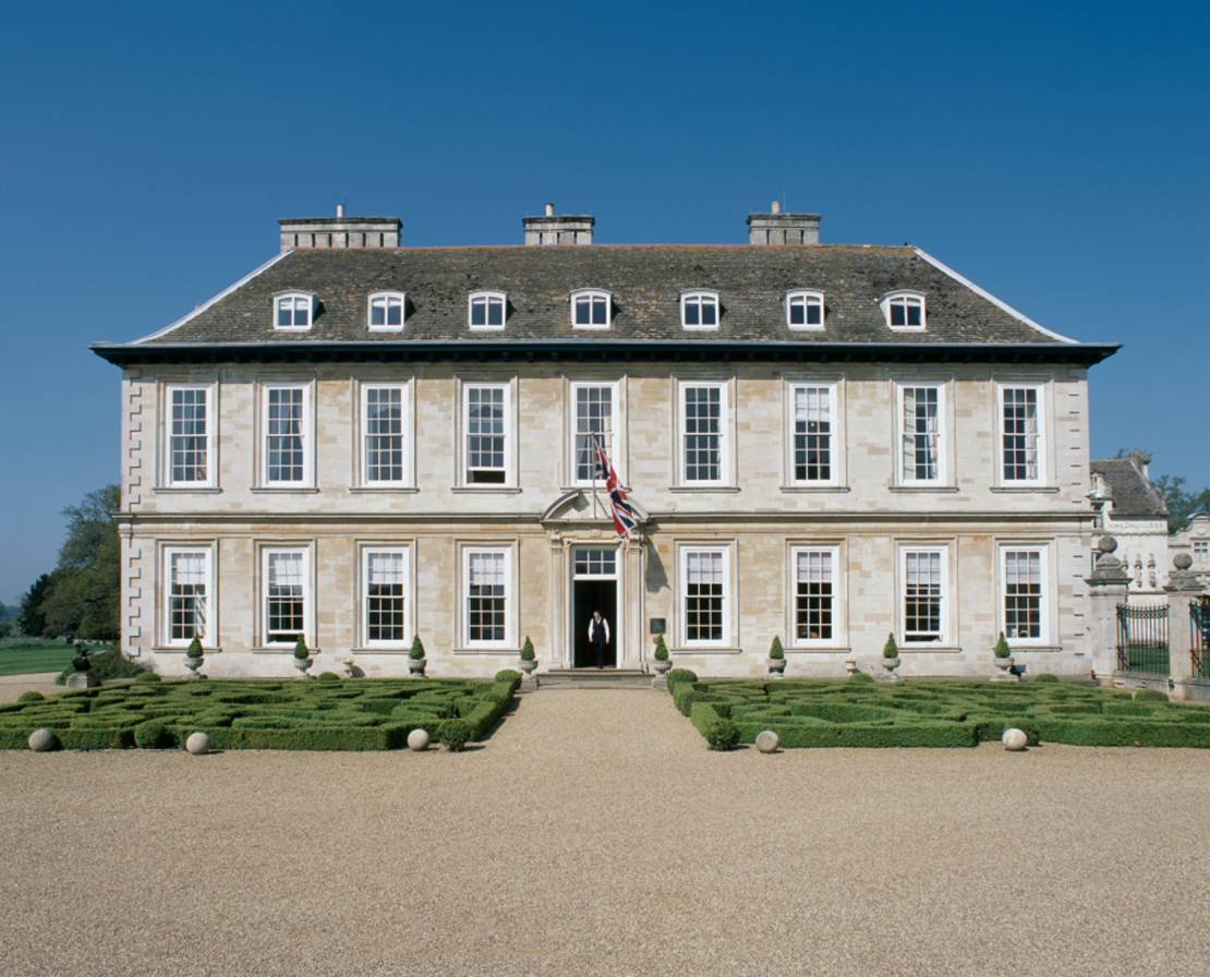 Front view of Stapleford Park Hotel and Spa