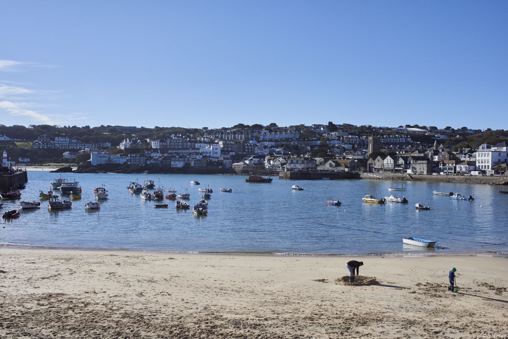Beach and harbour, St. Ives, Cornwall, England