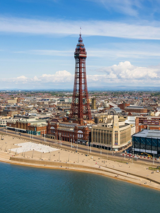 Blackpool seafront and Blackpool Tower.