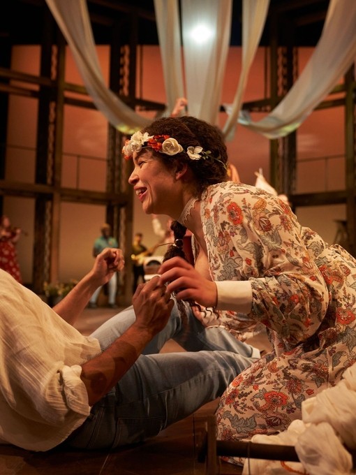 Actors on stage at the Royal Shakespeare Theatre in Stratford-upon-Avon