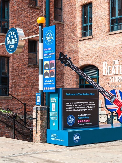 Side view of the entrance to The Beatles Story Museum