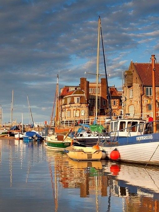 Boats moored in Blakeney Harbour