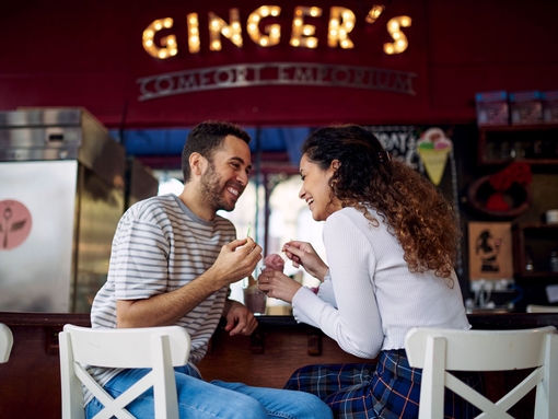 Couple at 'Ginger's Comfort Emprium' Afflecks Palace