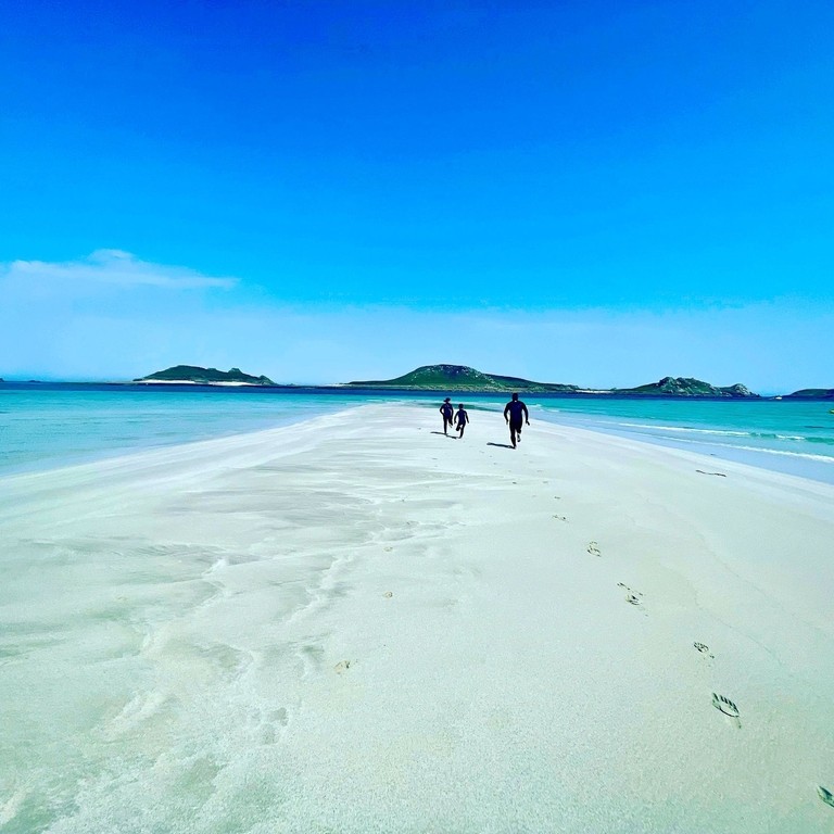 People on the beach, Isles of Scilly